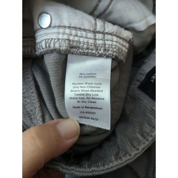 Talbots Flawless Five Pocket Straight Corduroy Pants Petites Grey, Size 4P - Picture 5 of 5